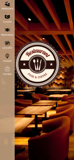 Application mobile Android & IOS pour restaurant, snack, pizzeria, avec réservation