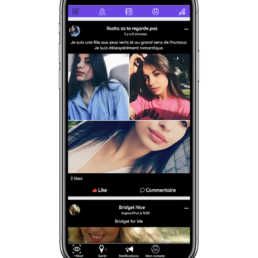 Application mobile Android & IOS de rencontre OneShot, mur social interactif type Facebook