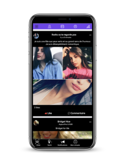 Application mobile Android & IOS de rencontre OneShot, mur social interactif type Facebook